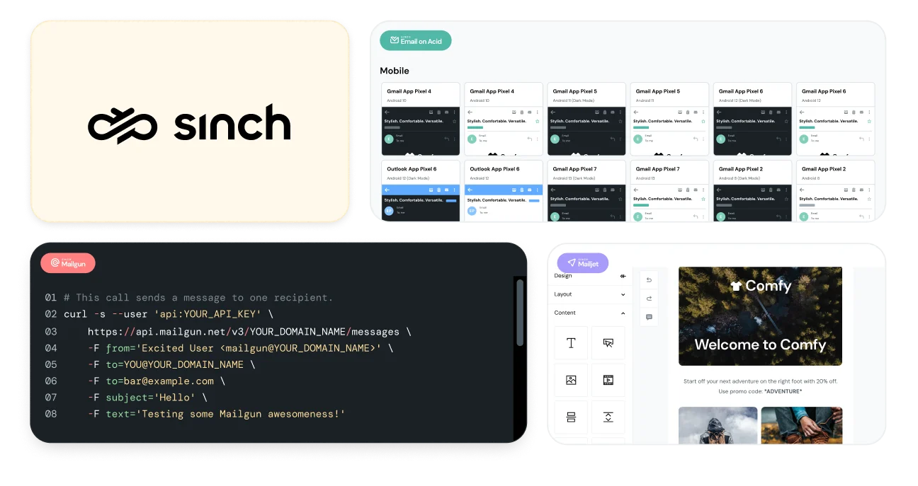 Sinch Email companies.