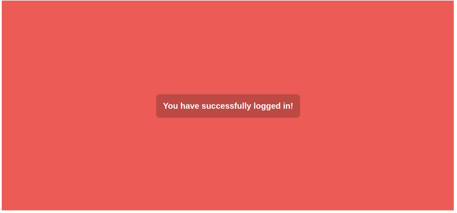 Successful API Login Image
