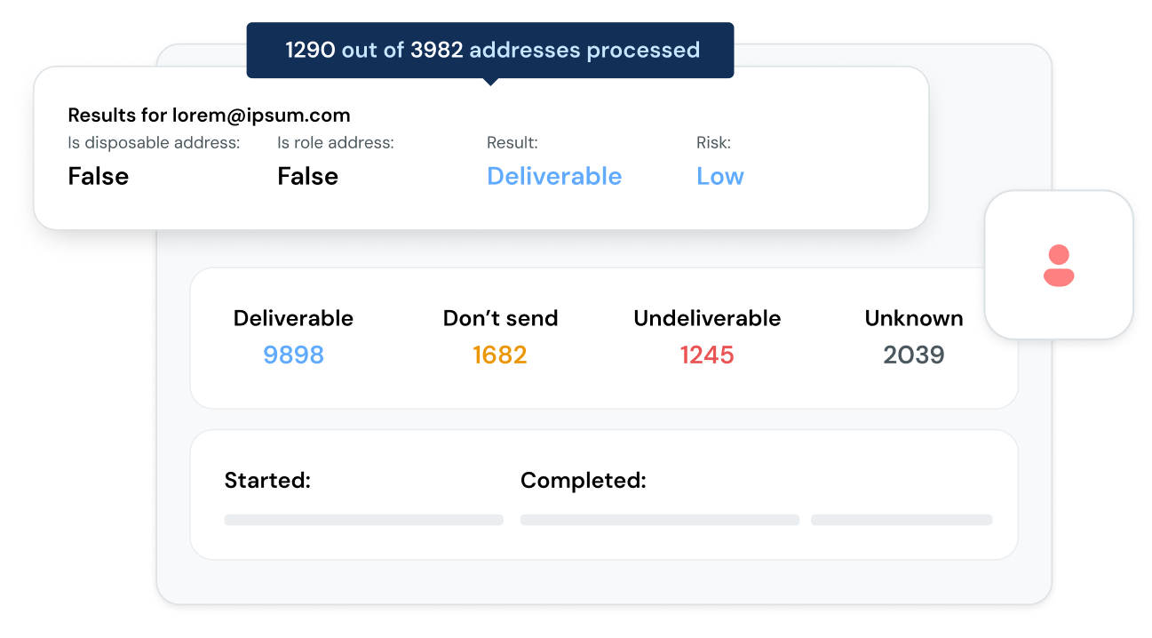 A graphic illustration of an email verification along with the statistics behind it.