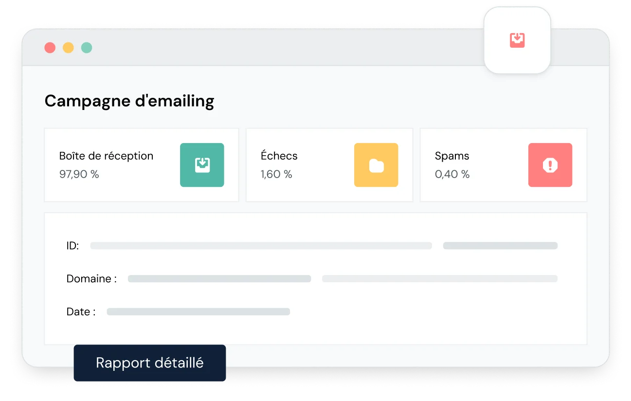 Illustration des rapports d’emailing pour une campagne d’emailing.