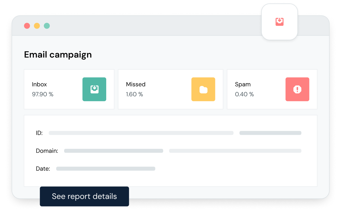 Illustration of email logs for an email campaign.