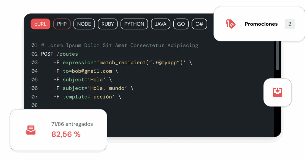 Servicio de API de email transaccional para desarrolladores ...