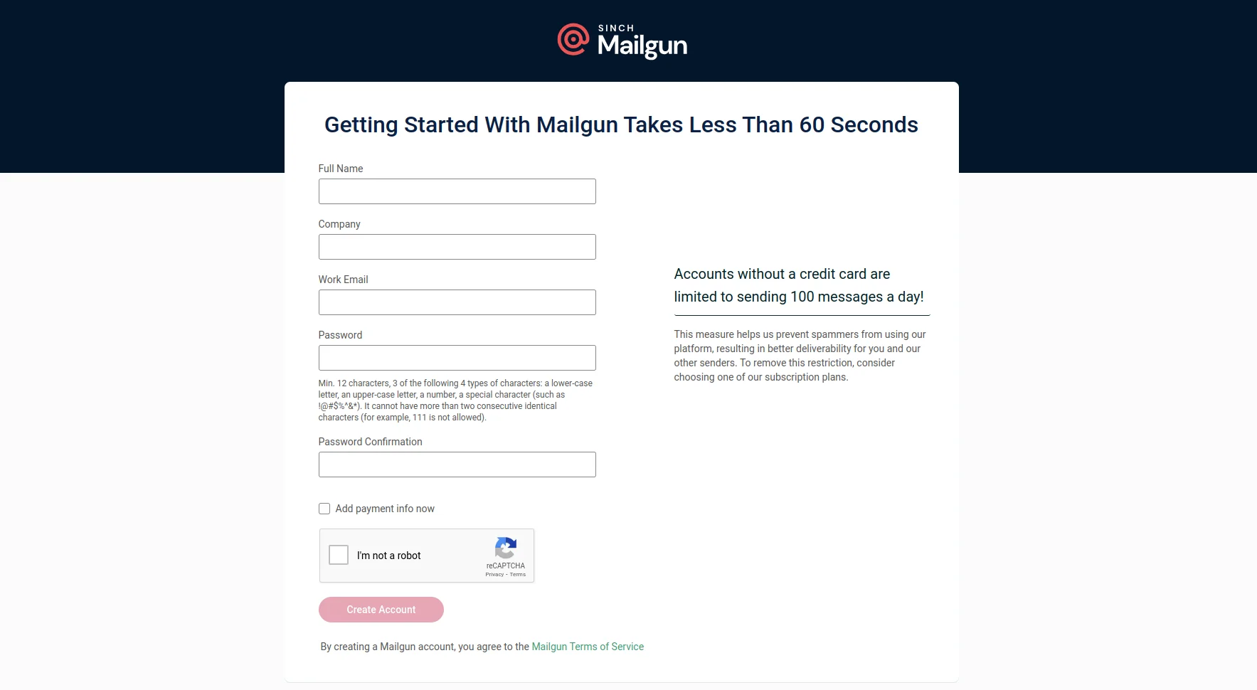 creating a free Mailgun account