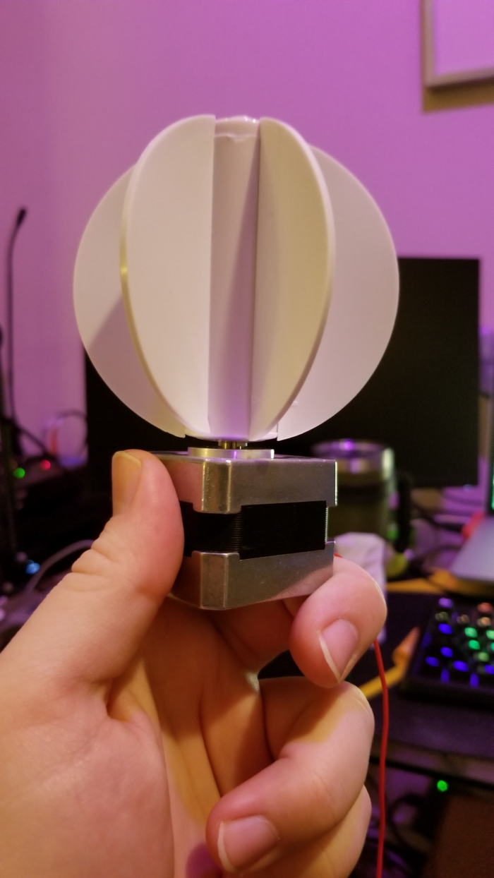 Picture showing the adapter fits the motor shaft