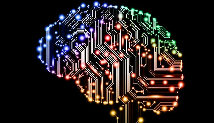 A brain made up of electrical points