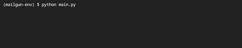 Python script running in terminal